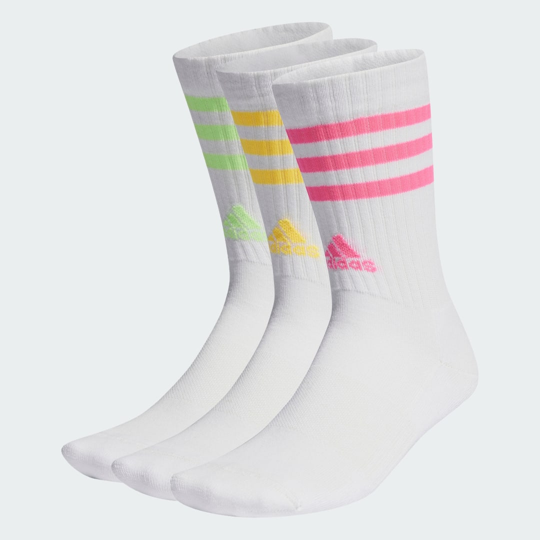 3-Stripes Cushioned Crew Socks – 3 pairs