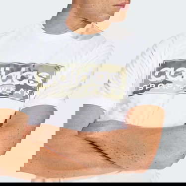 Tričko adidas Performance Camo Linear Graphic T-Shirt Biela | IN6473, 5
