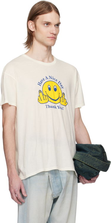 Tričko R13 R13 'Have A Nice Day' Relaxed T-Shirt Biela | R13WK141-K120B, 4