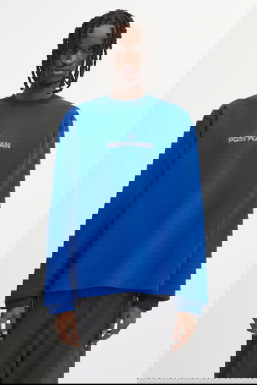 Mikina ADER ERROR Oversized POST-HUMAN Graphic Sweatshirt Modrá | BO01FWSW0107BL, 0
