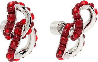 Náušnice KIKO KOSTADINOV Kiko Kostadinov Kandel Silver-Tone & Red Beaded Earrings Červená | KKWAW25ER02-157, 1