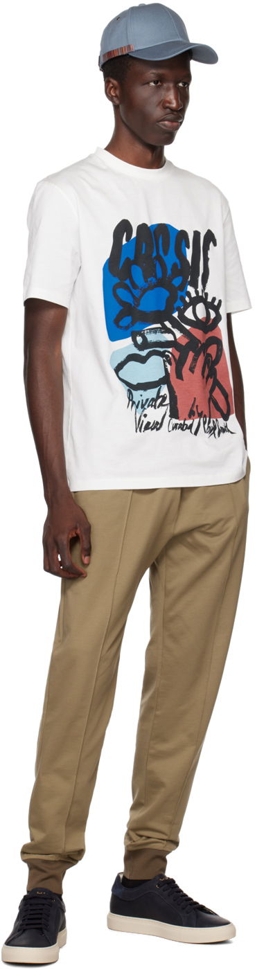 Tričko Paul Smith Paul Smith 'Cassis' Print T-Shirt Biela | M1R-919T-KP3660-01, 3