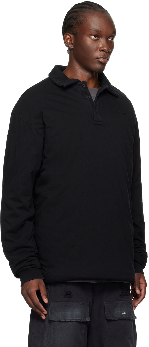 Sveter We11done Padded Long Sleeve Polo Čierna | WD-TT2-24-739-U-BK, 1