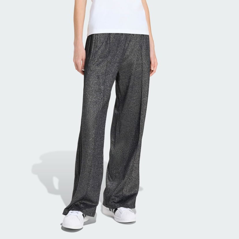 Nohavice adidas Performance adidas Originals Firebird Lurex® Wide Leg Pants Čierna | KS7809