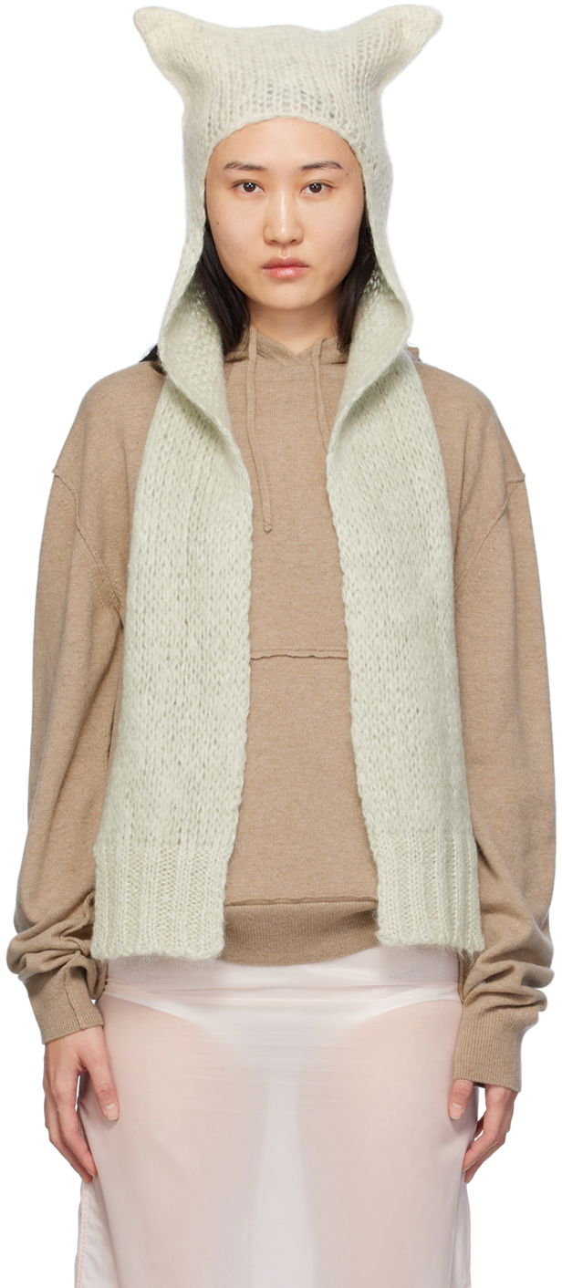 Kulicha Maison Margiela Faded Mohair Scarf Beanie Zelené | S51TC0053 S18398, 0