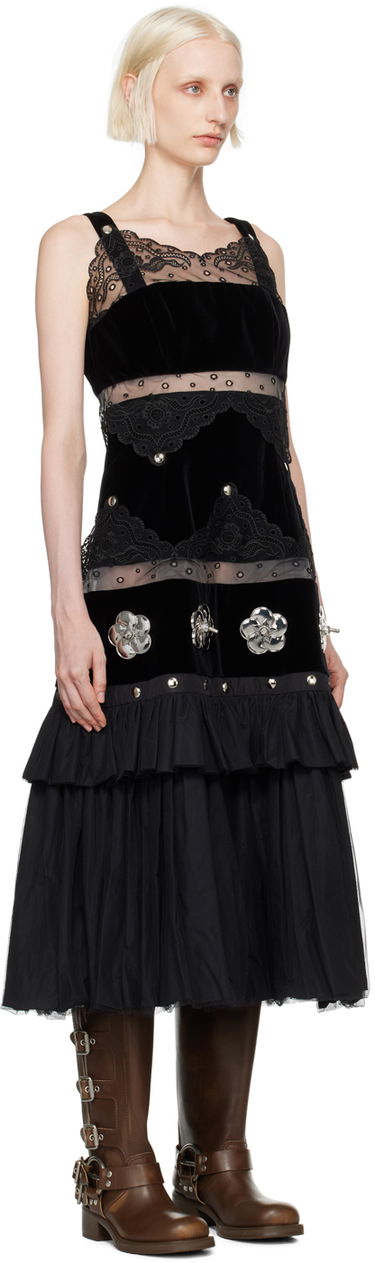Šaty Chopova Lowena Chopova Lowena Combo Midi Dress Čierna | 1251, 1