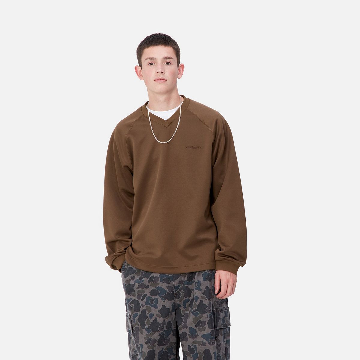 Mikina Carhartt WIP Bolan V-Neck Sweatshirt Hnedá | I033925_9, 0