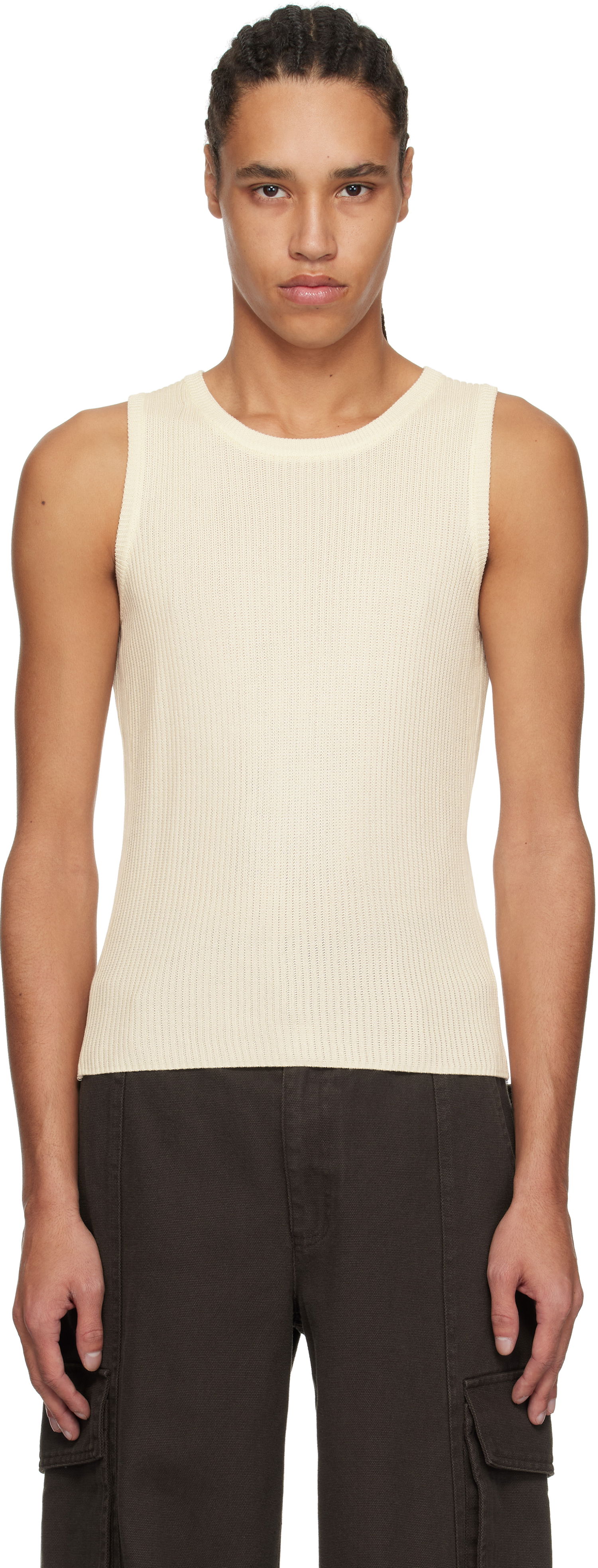 Tielko Soulland Soulland Eleen Rib Knit Tank Top Béžová | 42057-1306, 0