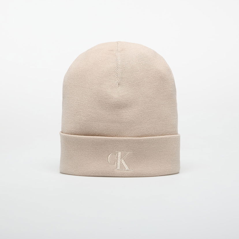 Kulicha CALVIN KLEIN Fine Rib Beanie Universal Béžová | LV04D8020G RMU