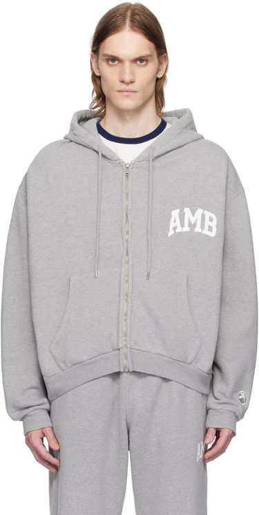 Mikina Ambush AMBUSH 'AMB' Graphic Zip-Up Hoodie Šedá | 12115333, 0