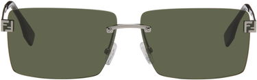 Slnečné okuliare FENDI Rectangular Rimless Sky Eyewear with Monogram Temples Zelené | FE40165UM6014N 840126859997, 0