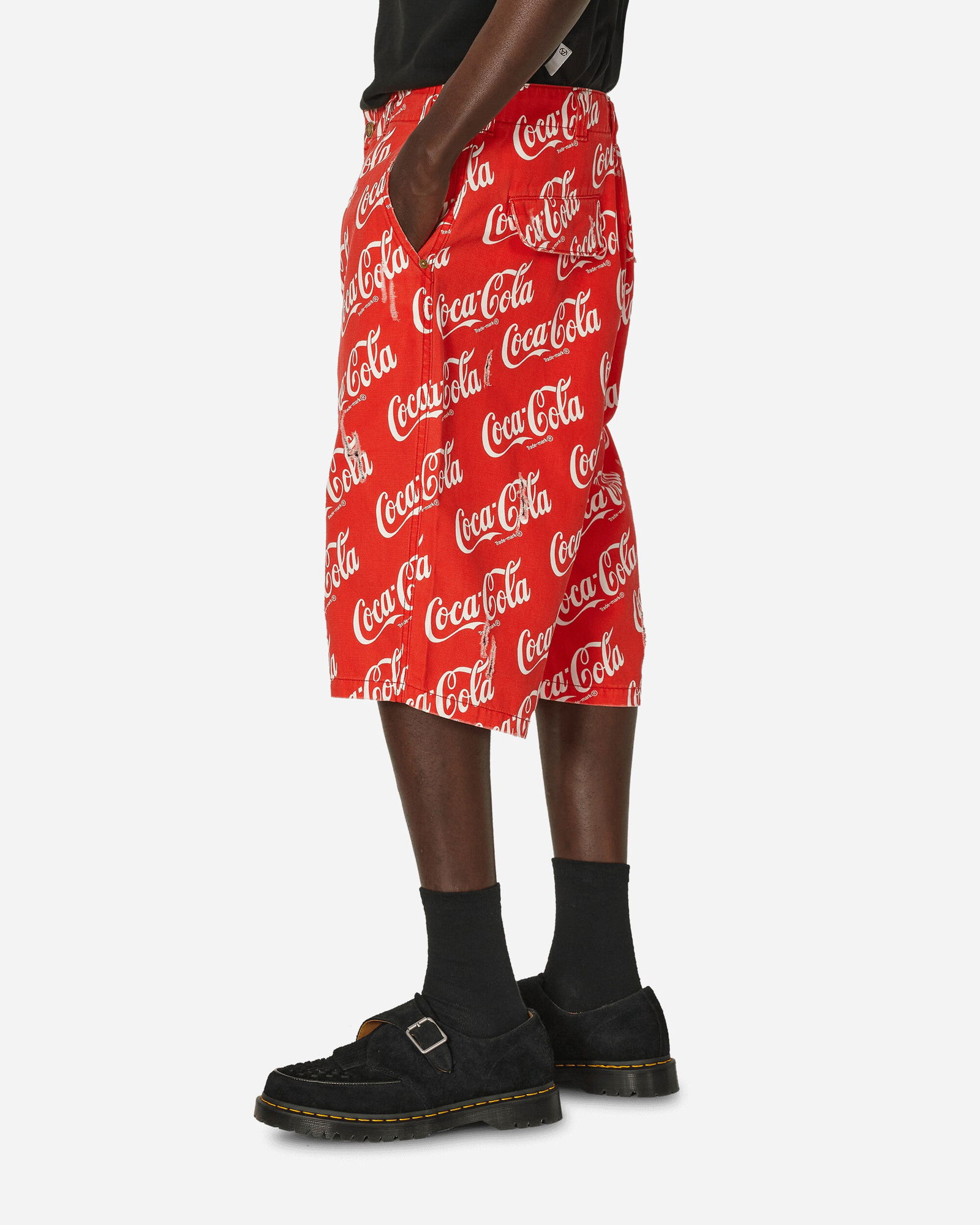 Printed Canvas Shorts
