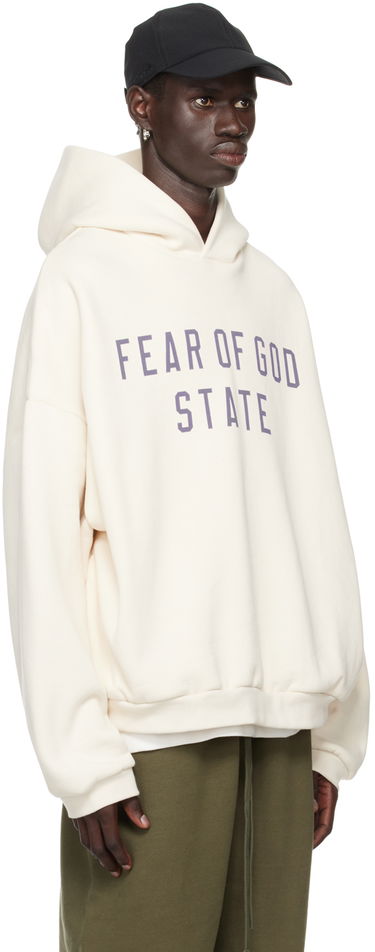Mikina Fear of God Essentials Logo Print Hoodie Biela | 192BT246252F, 1