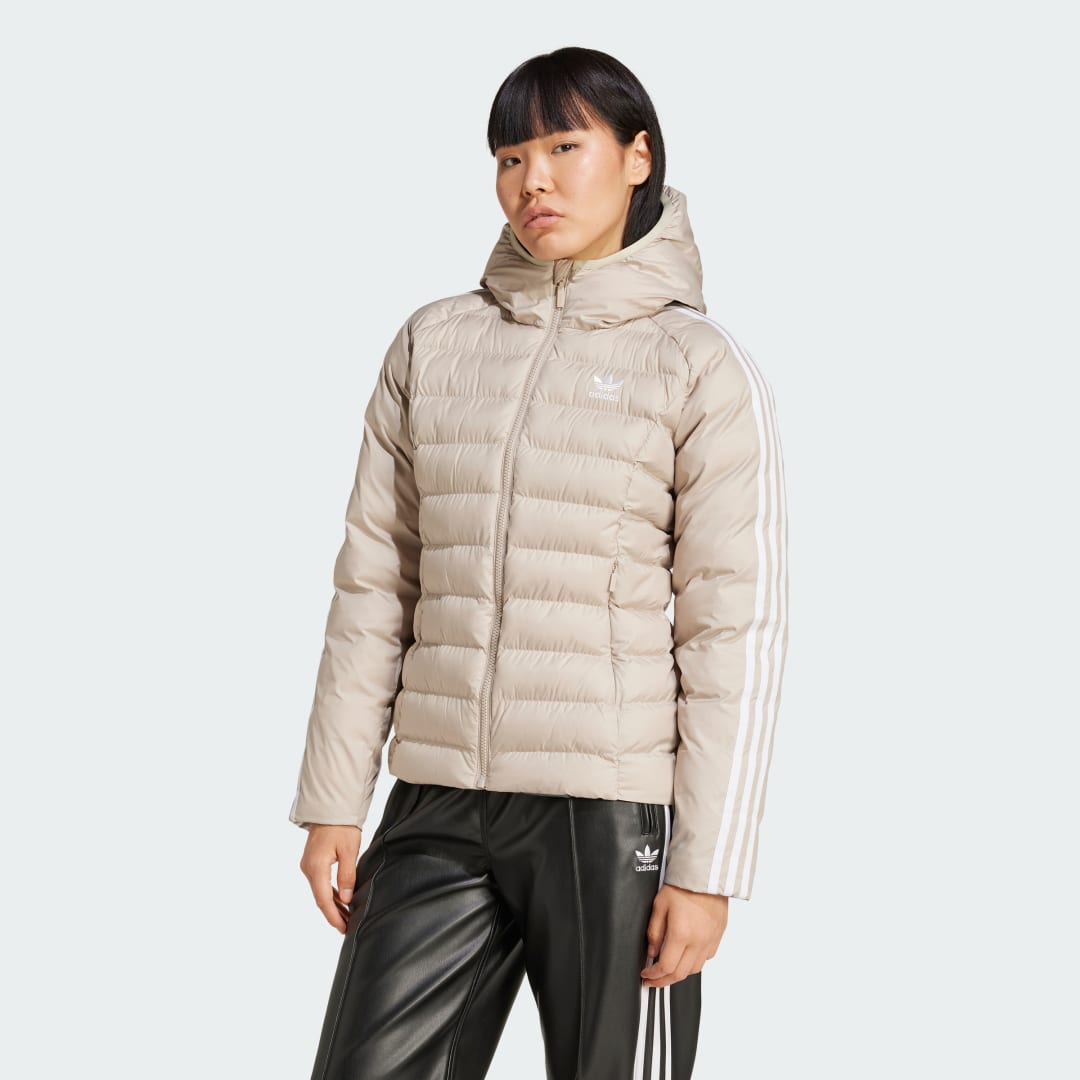 Prešívaná bunda adidas Performance Slim Fit Puffer Jacket Béžová | IW5850, 0