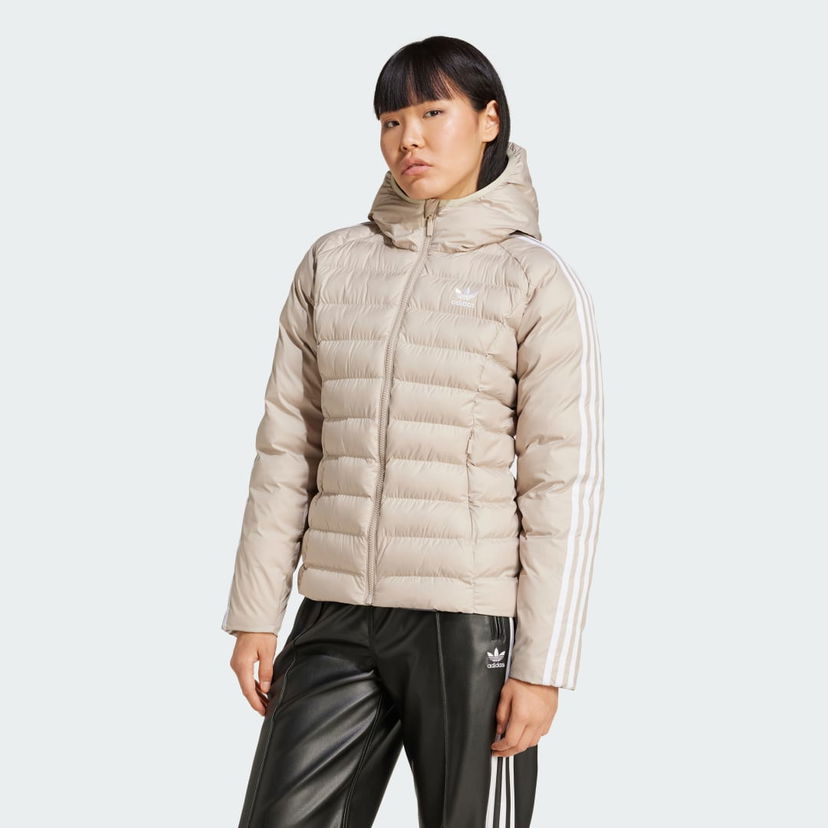 Prešívaná bunda adidas Performance Slim Fit Puffer Jacket Béžová | IW5850