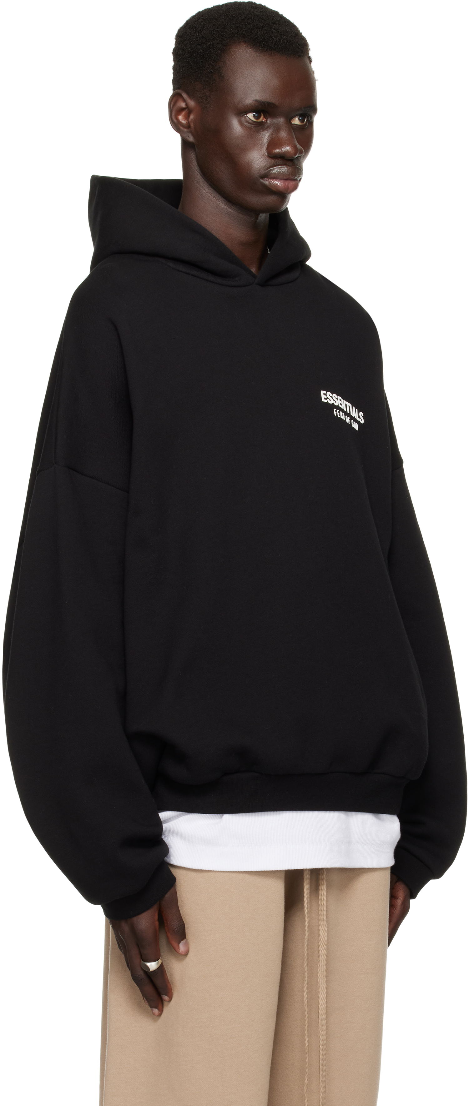 Mikina Fear of God Fear of God ESSENTIALS Fleece Hoodie Čierna | 192HO246250F, 1