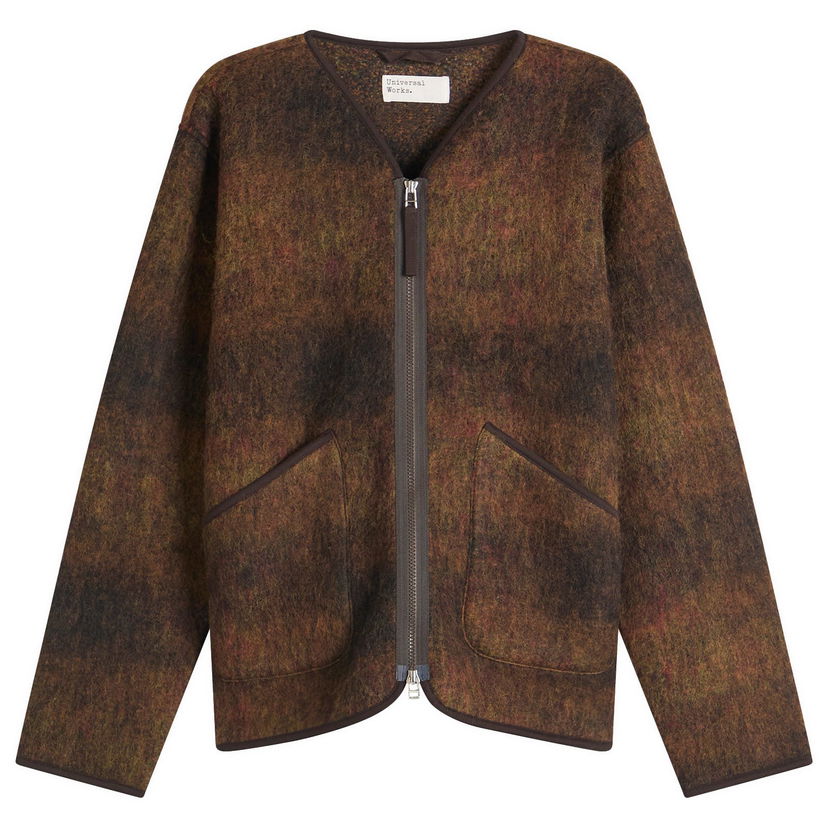 Bunda Universal Works Alps Fleece Zip Liner Jacket, Size Small Rôznofarebný | P33202-BRN