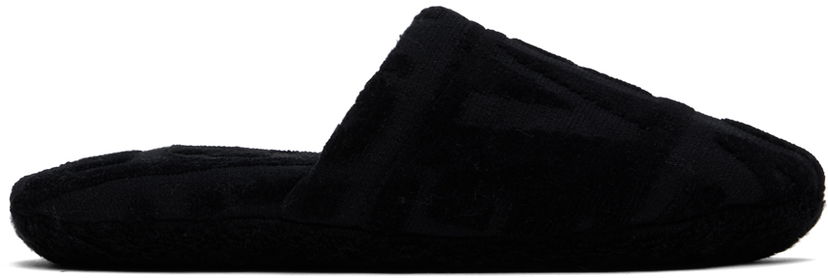 Tenisky a topánky Versace Allover Towel Slippers Čierna | ZSLB00009_1A07545