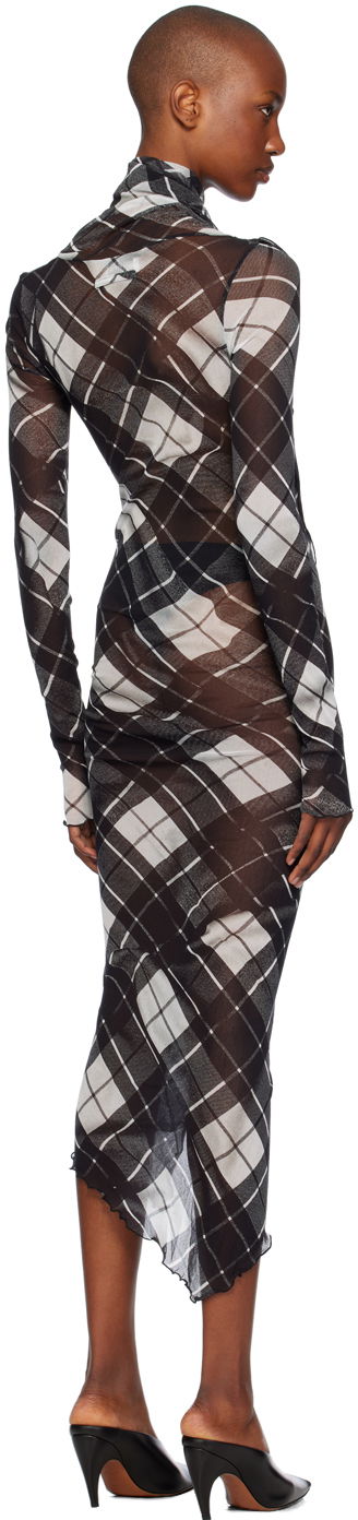 Jean Paul Gaultier Distorted Tartan Midi Dress