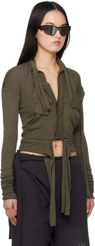 Košeľa Ottolinger Ottolinger Extended Trim Cardigan Zelené | 10560030601, 1