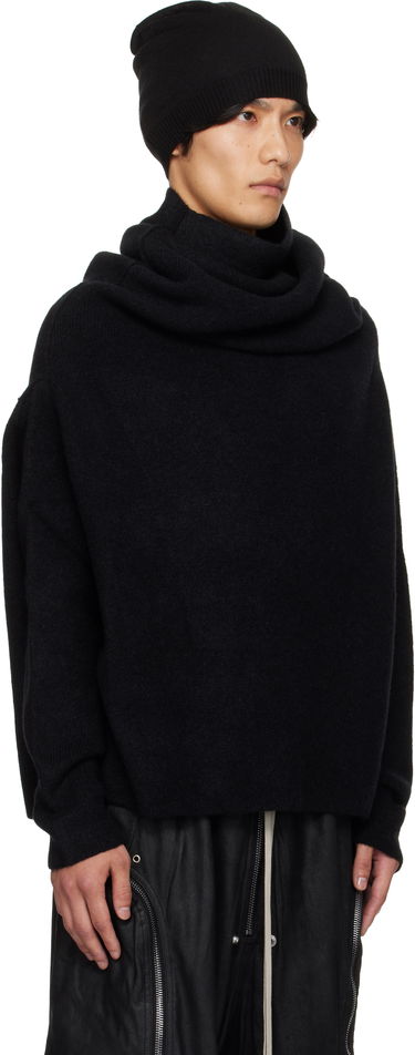 Sveter Rick Owens Rick Owens Concordians Shroud Cowl Neck Sweater Biela | RU02E1692 KWP, 4