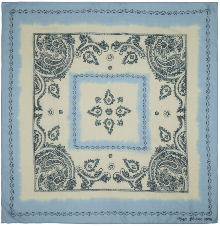 Šál Acne Studios Print Light Wool Scarf Modrá | CA0303-, 0