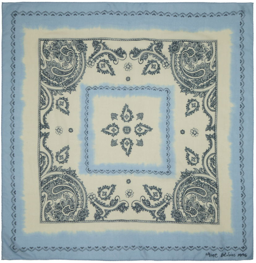 Šál Acne Studios Print Light Wool Scarf Modrá | CA0303-