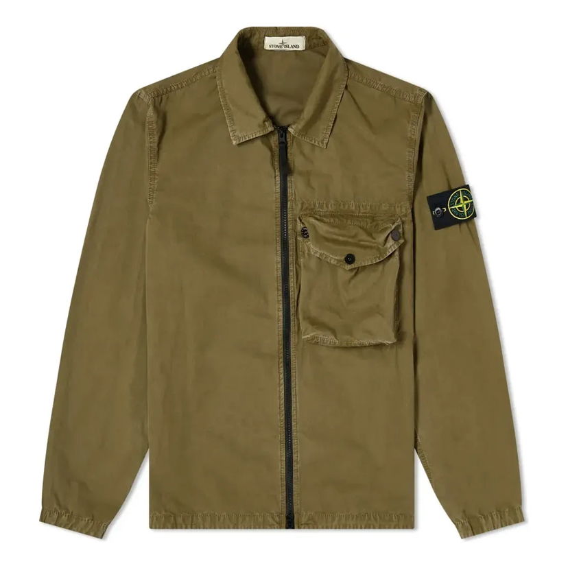 Košeľa Stone Island Zip Pocket Overshirt Zelené | 7415117WN-V0158