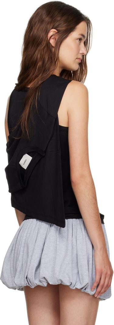 Tielko Coperni Coperni Knotted Jersey Tank Top Čierna | COPJS161F5009, 2