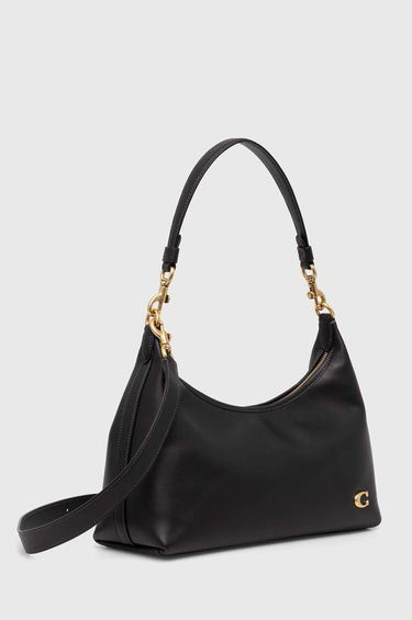 Taška cez rameno Coach Leather Shoulder Bag Čierna | CR981, 1