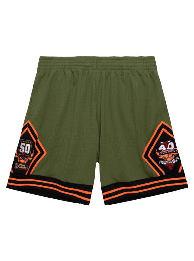 Šortky Mitchell & Ness Flight Chicago Bulls 1997 Swingman Shorts Zelené | SMSH4848-CBU97PPPDKGN