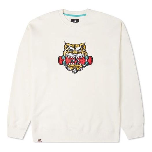 Sveter Converse New Year Series Tiger Crewneck Sweatshirt Biela | 10024319-A01