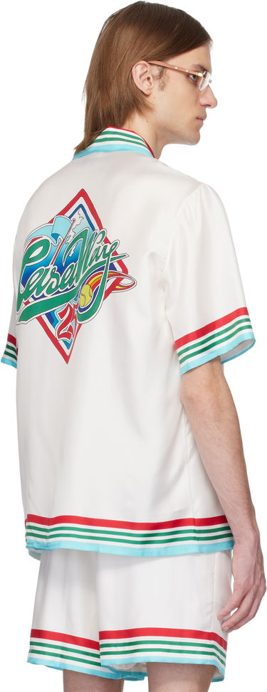 Košeľa Casablanca Casablanca 'Casa Way' Silk Resort Shirt Biela | U-MS25-SH-003-06, 2
