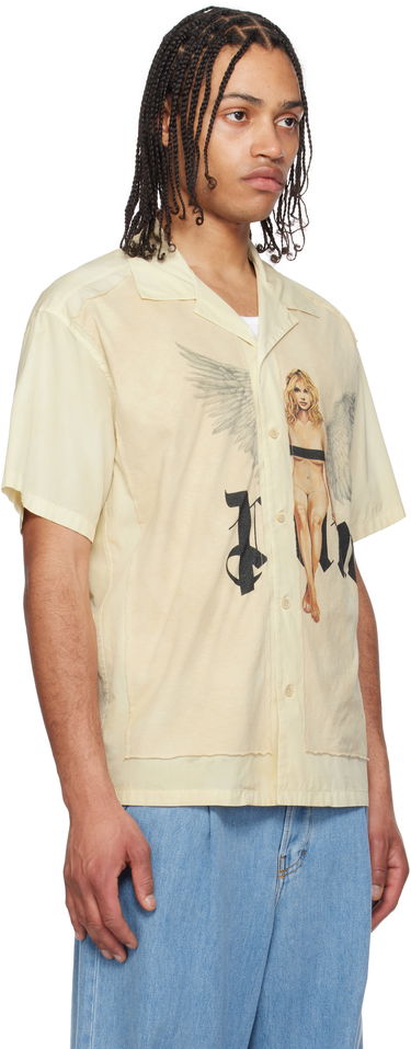 Košeľa Palm Angels Palm Angels Pin Up Bowling Shirt Žltá | PMGG008S25FAB0010310, 1