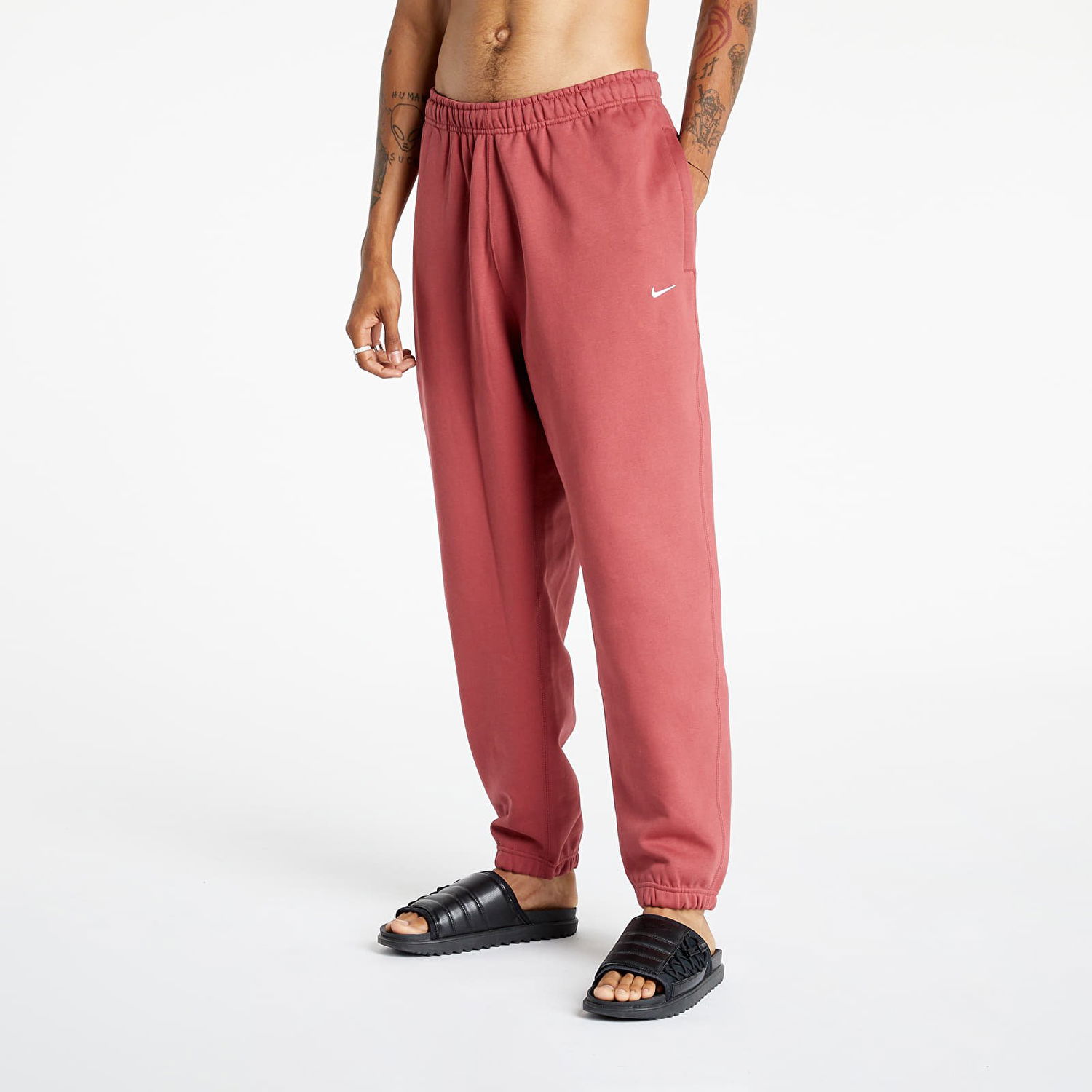 Tepláky Nike Lab NRG Solo Swoosh Fleece Pant Červená | CW5460-661, 0