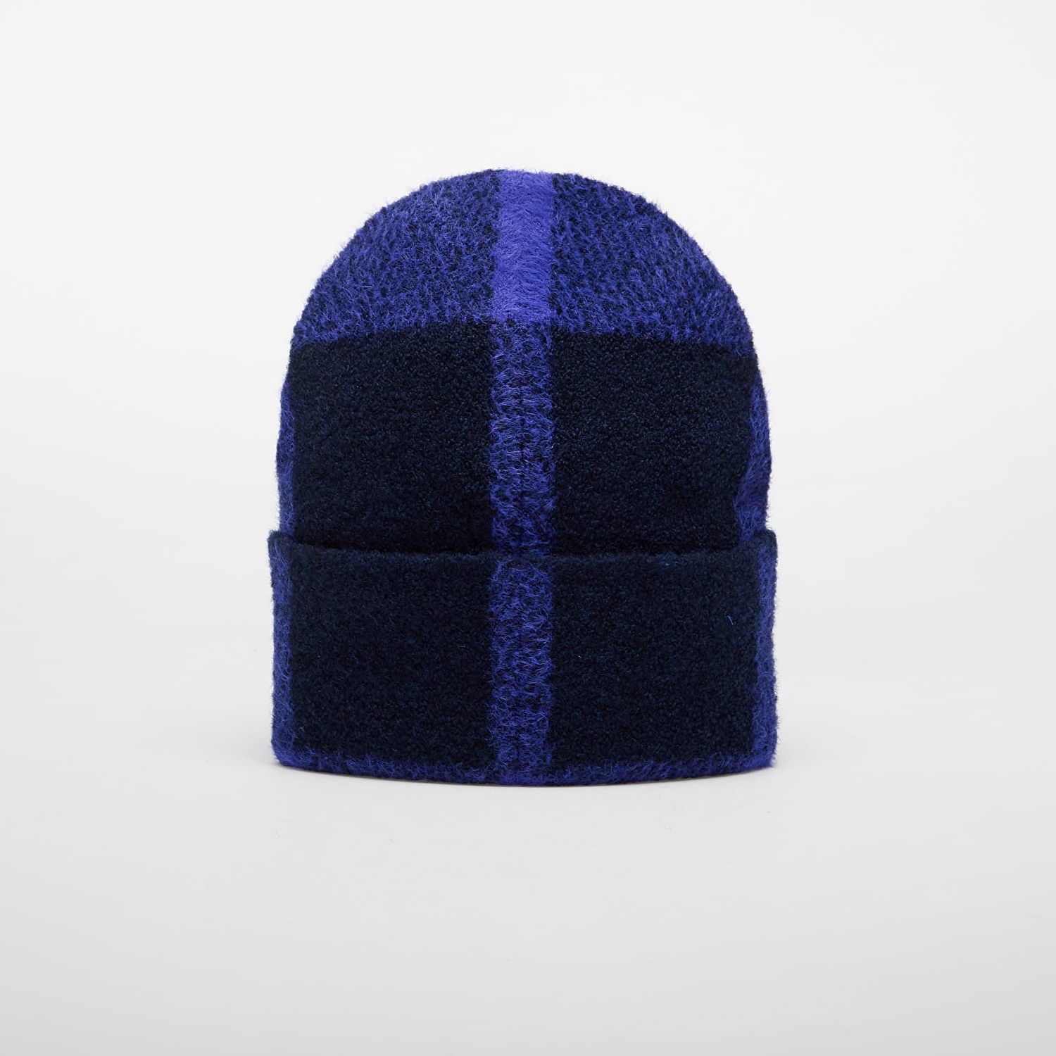 Kulicha Off-White Off-White Bookish Check Lo Beanie Modrá | OWLC01BF25KNI0034740, 1