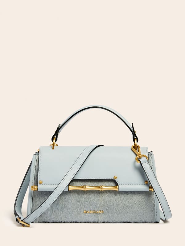 Kabelka GUESS Marciano Alia Real Leather Handbag Modrá | HWALNYL2480, 0