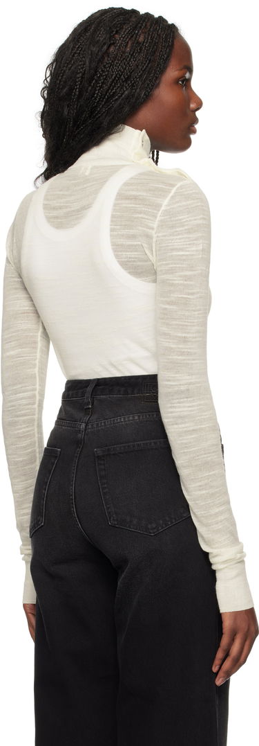 Sveter TOTEME TOTEME Slub Knit Turtleneck Top Biela | 244-WRT0366-YA0100, 2
