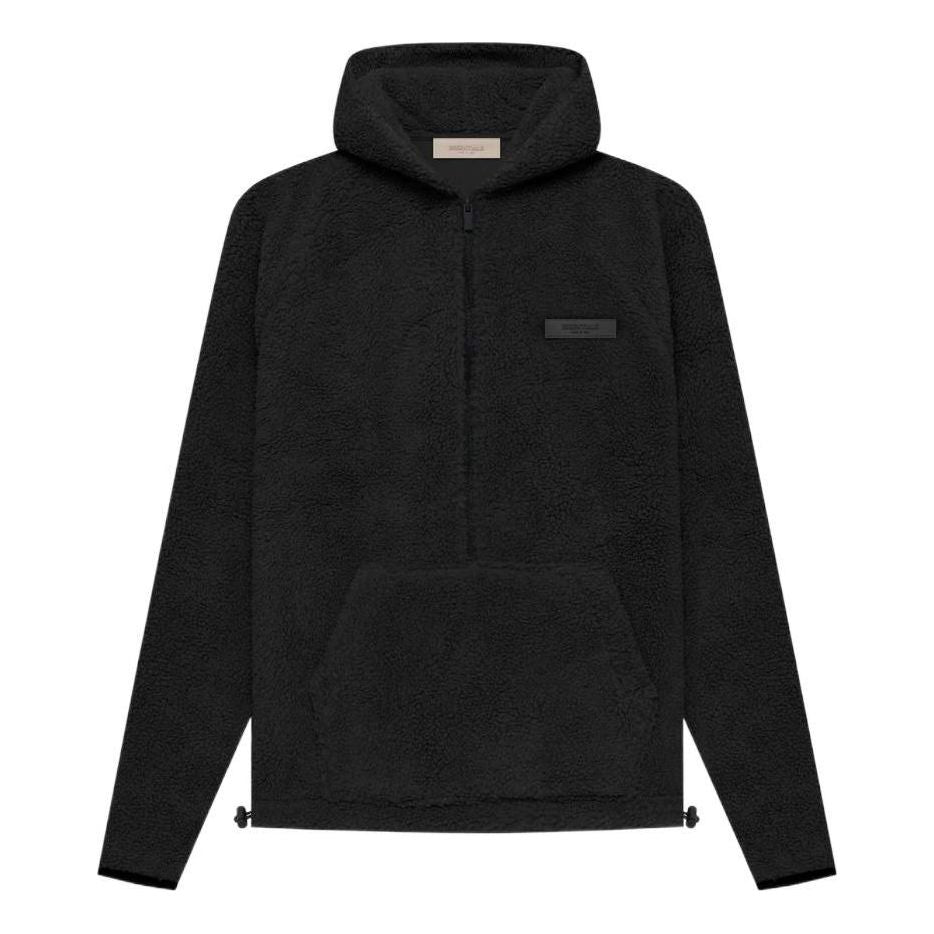 Mikina Fear of God Essentials Polar Fleece Half Zip Hoodie Čierna | FOG-SS22-396, 0