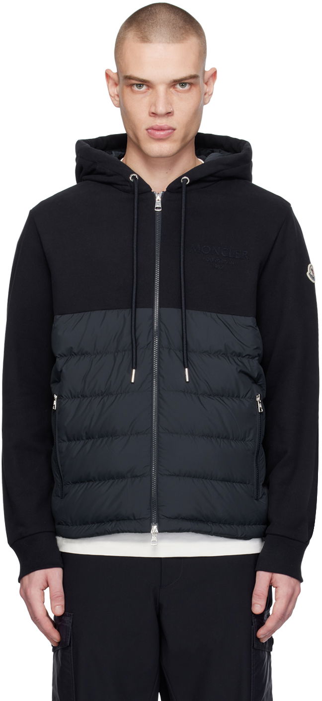 Bunda Moncler Embroidered Down Jacket Navy | J10918G0001389AE5, 0