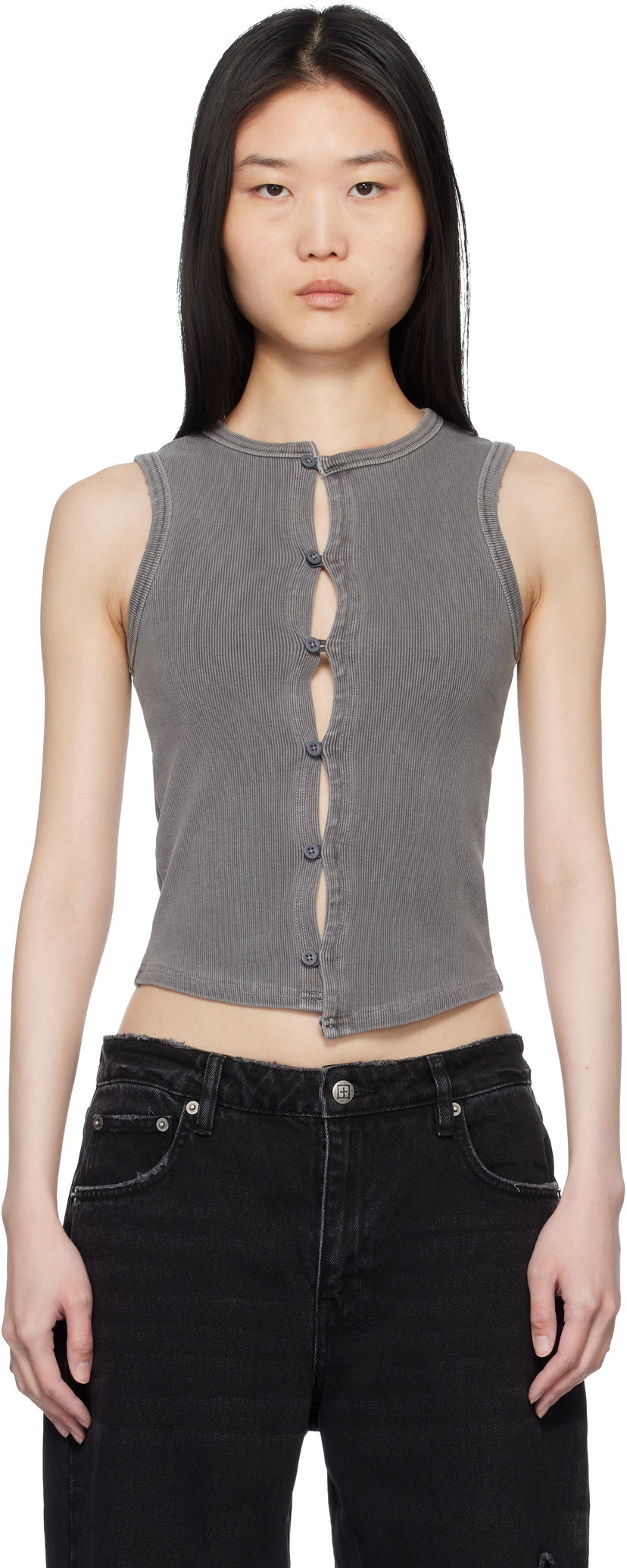 Tielko Ksubi Ksubi Syndicate Xtra Rework Tank Top Šedá | WPS25SI002