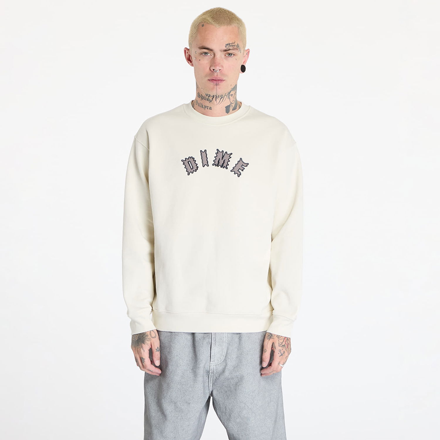 Mikina Dime Choppers Crewneck UNISEX Natural L Béžová | DIMEFA2418NAT, 0