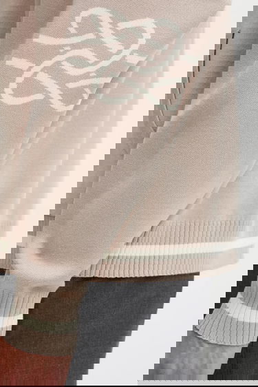 Mikina Filling Pieces Knit Hoodie with Applique Béžová | 422532500265, 4