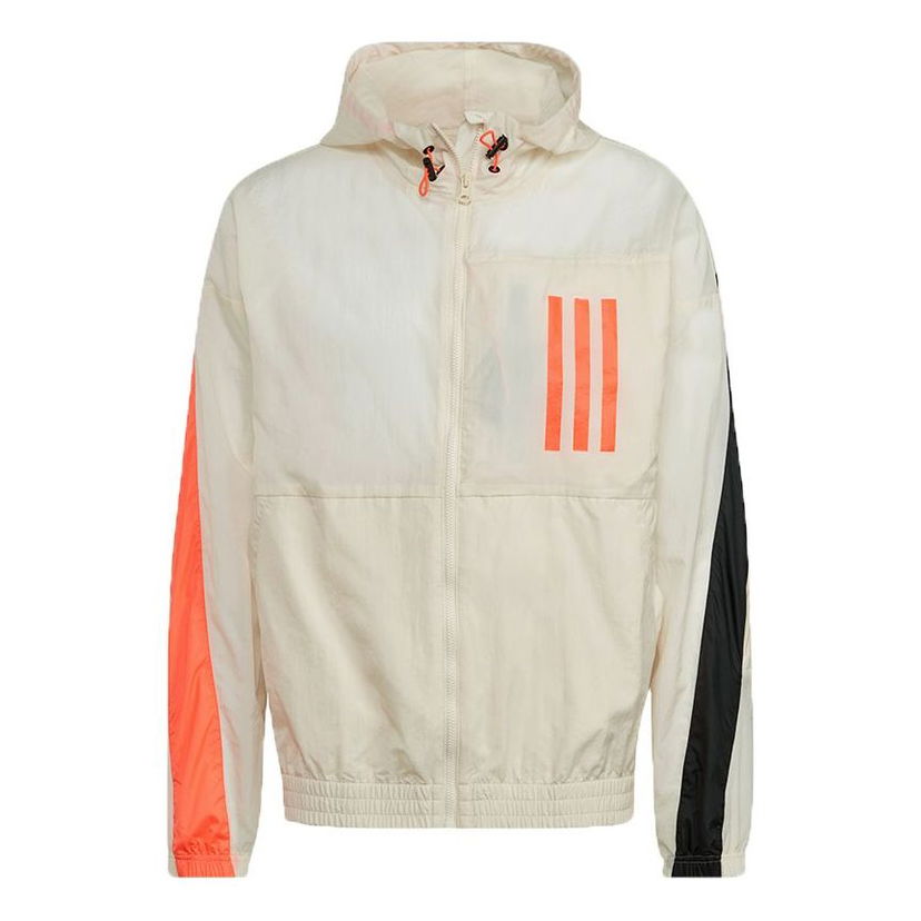 Vetrovka adidas Originals Casual Hooded Windbreaker Jacket Béžová | H39836