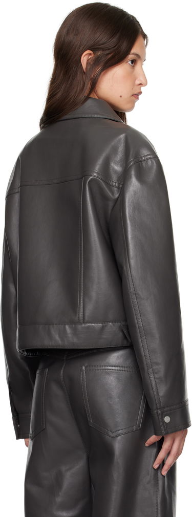 Overal Nanushka Nanushka Zaria Leather Jacket Šedá | NW24FWOW37669, 2