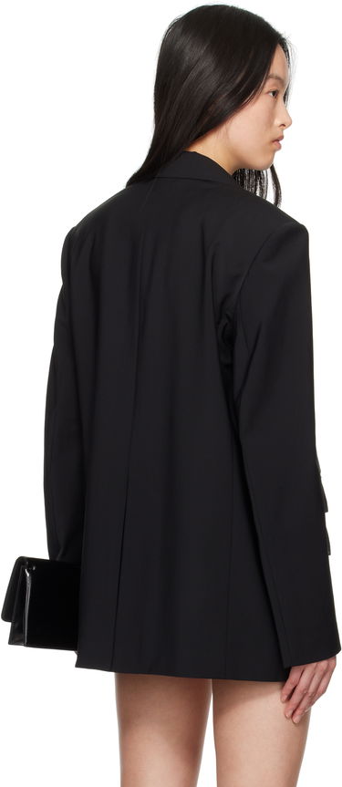 Bunda Alexander Wang Alexander Wang Oversized Logo-Embroidered Blazer Čierna | 1WC2252641, 2