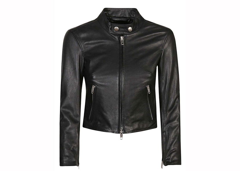 Bunda Balenciaga Leather Jacket Black Čierna | 775707TOS081000