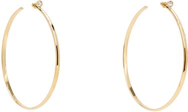 Náušnice Amina Muaddi Amina Muaddi Maya Large Hoop Earrings Metalická | MAYA HOOP LARGE, 4