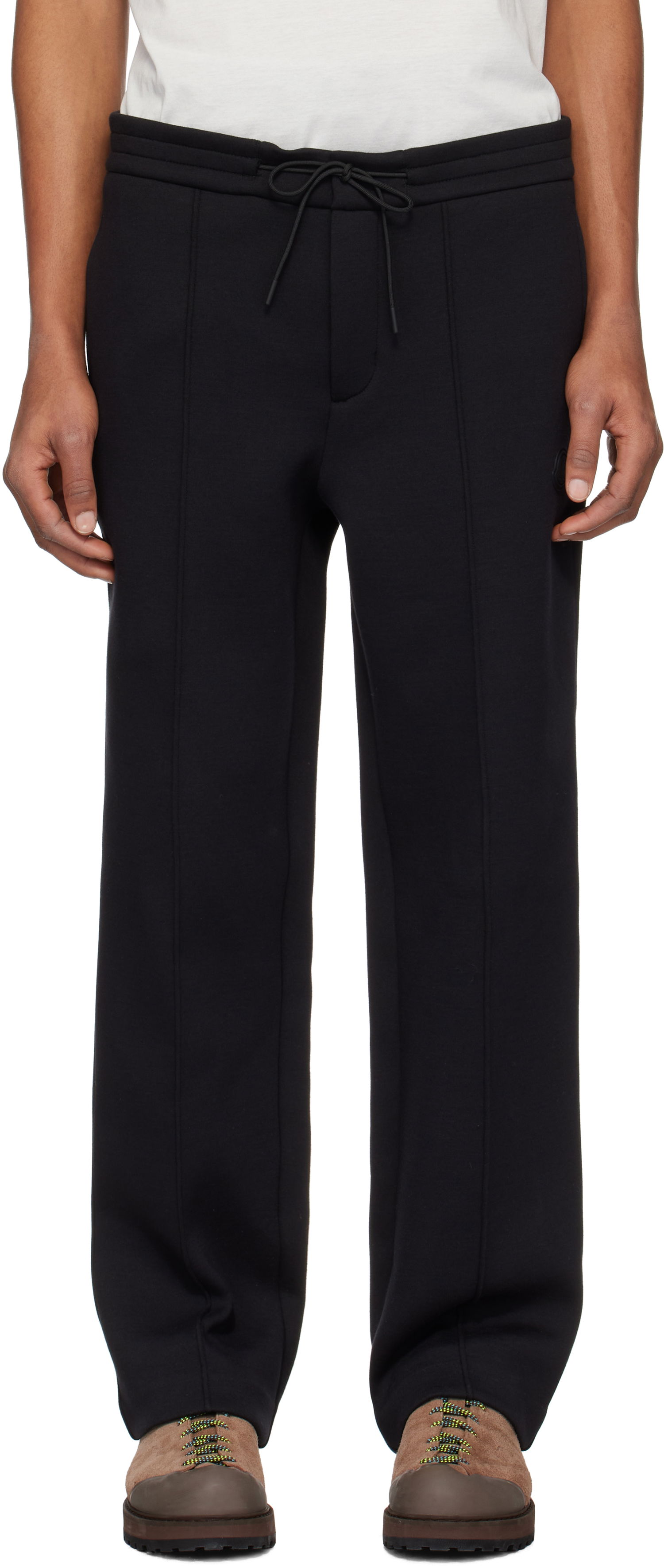 Tepláky Moncler Moncler Logo Patch Cotton & Neoprene Sweatpants Čierna | K10918H0000389ATP, 0