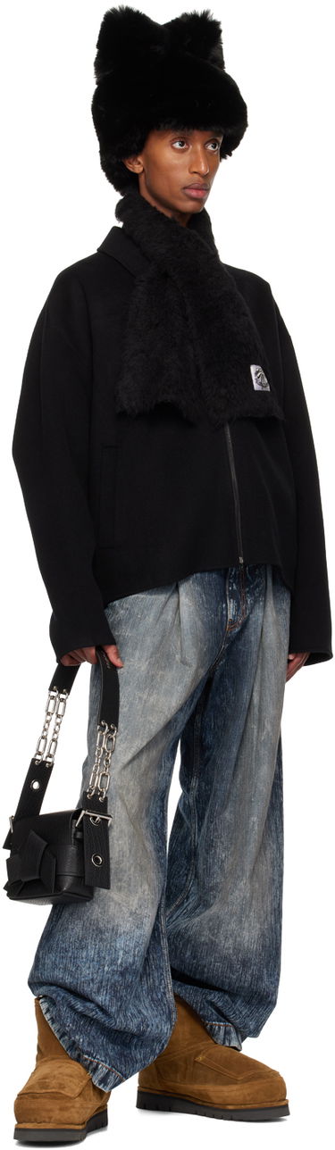 Šál Acne Studios Acne Studios Fluffy Scarf Čierna | CA0346-, 2